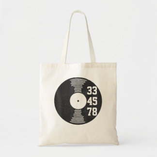 Bolsa Tote 33 45 78 RPM Vintage Retro Vinyl Record DJ Music G