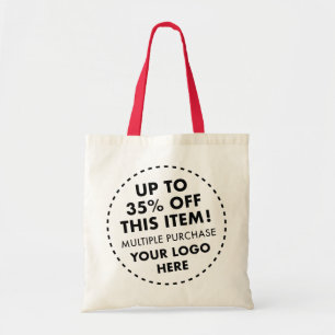 Bolsa Tote 35% OFF Bulk Comprar Descount Identificadores Verm