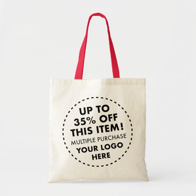 Bolsa Tote 35% OFF Bulk Comprar Descount Identificadores Verm (Frente)