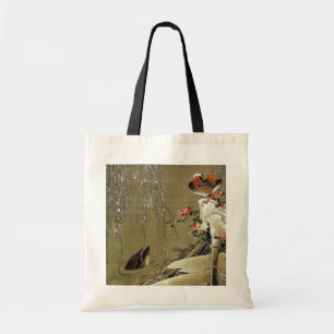 Bolsa Tote 3. 雪中鴛鴦図, pato de mandarino na neve, Jak