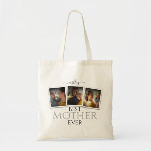 Bolsa Tote 3 Colagem de Fotografias Dia de as mães memorável 