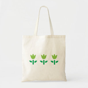 Bolsa Tote 3 Flores Verdes