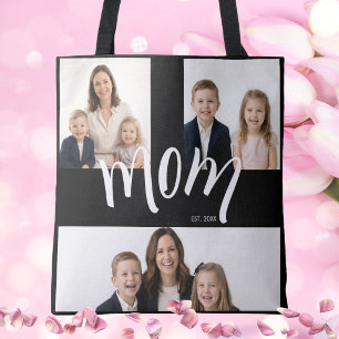 Bolsa Tote 3 Foto Ano Personalizado Dia das Mães Mãe Est Ano