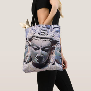 Bolsa Tote 3 Na moda de Foto de Estátua Asiática Enfrentada A