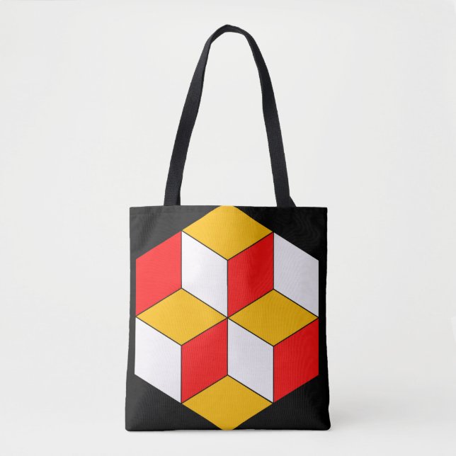 Bolsa Tote 3d cubes (Frente)