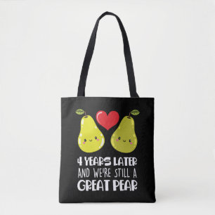 Bolsa Tote 4º aniversário de casamento Presente Casado com