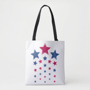 Bolsa Tote 4º de julho Mulheres Homens Crianças Cuta Estrela