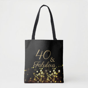 Bolsa Tote 40 e Fabuloso Aniversário Negro e Dourado