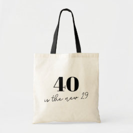Bolsa Tote 40 é o Novo 29 Preto e Branco 40º Aniversário