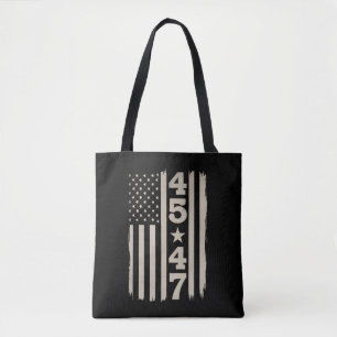 Bolsa Tote 45 47 Trump Bandeira EUA Vintage 47º Presidente
