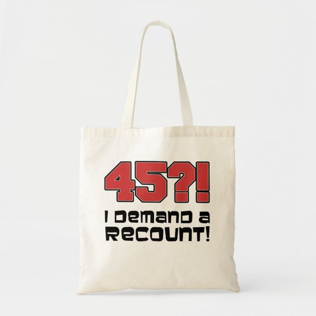 Bolsa Tote 45? Eu Peço Uma Conta Engraçada De Aniversário. (Frente)