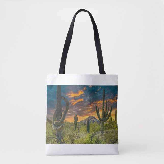 Bolsa Tote 4792-2-Paisagem do Deserto ao Sunset (Frente)