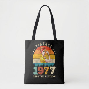 Bolsa Tote 48 anos de idade no domingo de 1977 Vintage 48º an