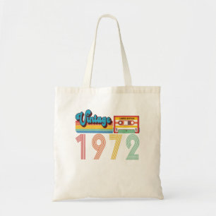 Bolsa Tote 49º Aniversário Vintage Retro 1972 Cassette Tape