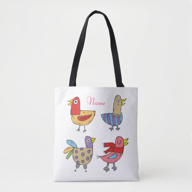 Bolsa Tote 4 Aves Engraçadas Thunder_Cove (Frente)