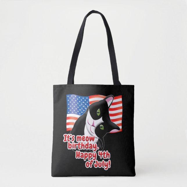 Bolsa Tote 4 de julho Cat (Frente)
