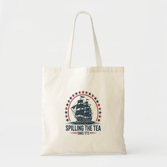 Bolsa Tote 4 De Julho Esmagando O Chá Desde 1773 Quarto De (Frente)