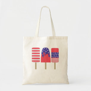 Bolsa Tote 4 de julho Sorvete Patriótico para a Independência