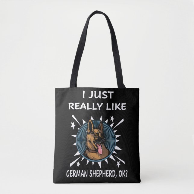Bolsa Tote 4 Eu Gosto Muito Do German shepherd OK (Frente)