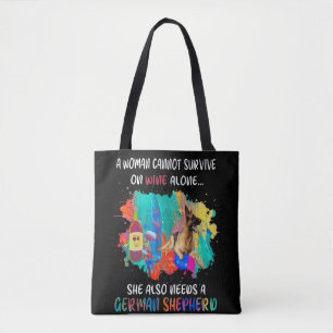 Bolsa Tote 4 Uma Mulher Não Pode Sobreviver Sozinha Ao Vinho,
