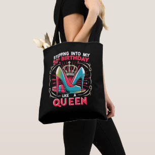 Bolsa Tote 50º aniversário como Rainha Feliz 50 Anos de Mulhe