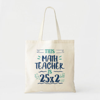 Bolsa Tote 50º aniversário Engraçado Professor de Matemática 