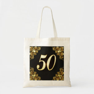 Bolsa Tote 50º Aniversário ou Regal Dourado e Negro
