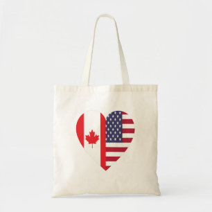 Bolsa Tote 50% canadense 50% americano 100% incrível doação e