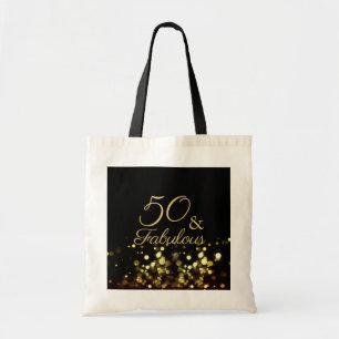 Bolsa Tote 50 e Fabuloso Aniversário Preto e Dourado
