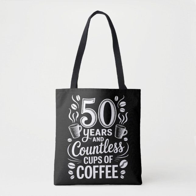 Bolsa Tote 50 Years and Countless Cups of Coffee  (Frente)
