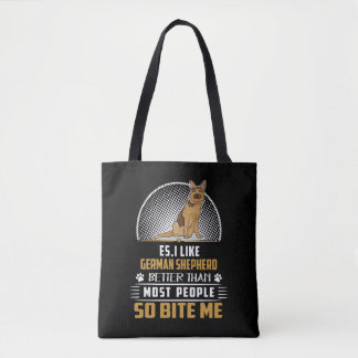 Bolsa Tote 5 Es Eu Gosto Mais Do German shepherd Do Que A Mai