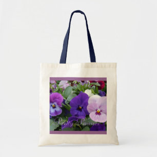 Bolsa Tote 5 Pansies roxos do azul da lavanda