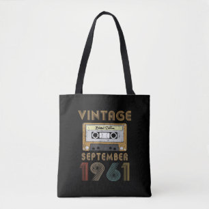 Bolsa Tote 60 Anos - Vintage Feita Em Setembro De 1961 60º