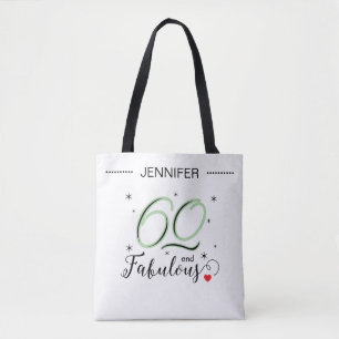 Bolsa Tote 60 e Fabuloso Nome Personalizado Preto e Branco