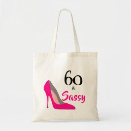 Bolsa Tote 60 e Sassy Aniversário de 60 anos