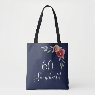 Bolsa Tote 60 então que Rosas de Watercolor Floral 60º Aniver