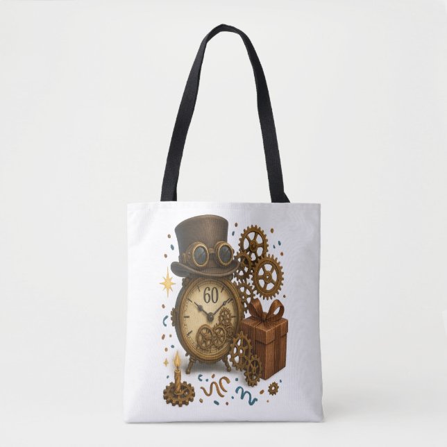 Bolsa Tote 60 & Eterno - Celebração Steampunk (Frente)