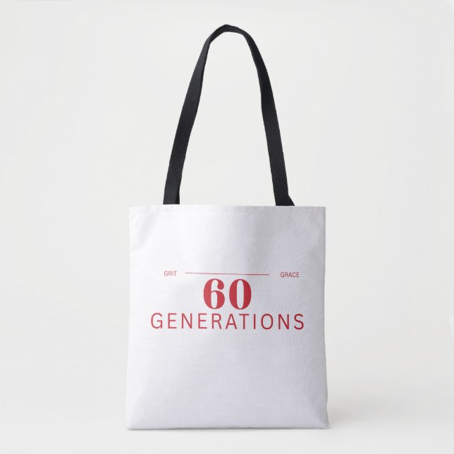 Bolsa Tote 60 Gerações de Garra e Graça (Frente)
