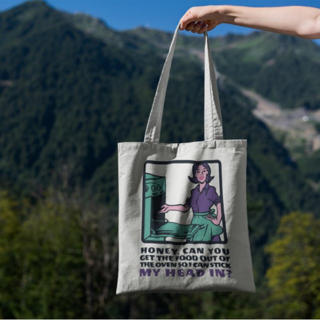 Bolsa Tote 60S Mulher Familiar Engraçada (Criador carregado)