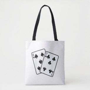 Bolsa Tote 67 Cartas de Baralho Meme Divertido Seis Sete