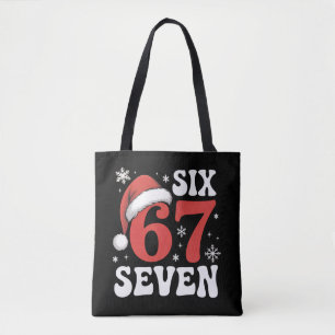 Bolsa Tote 67 Chapéu do Papai Noel Natal Seis Sete Dizeres Di