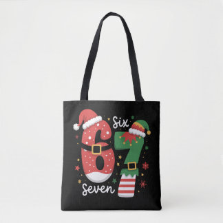 Bolsa Tote 67 Meme Six Seven Elf Christmas Santa Hat