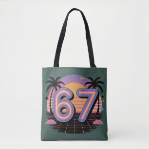 Bolsa Tote 6 7 Seis Sete Vaporwave Geração Z Alpha Meme