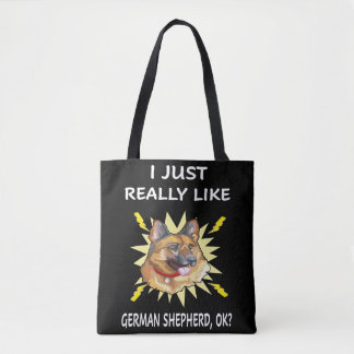 Bolsa Tote 6 Eu Gosto Muito Do German shepherd OK