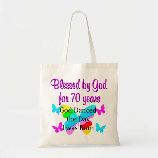 BOLSA TOTE 70 BIRTHDAY BLESSING (Frente)