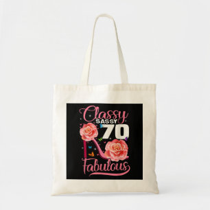 Bolsa Tote 70 Birthday Gift Classy Sassy 70 Flor Fabuloso