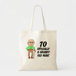 Bolsa Tote 70 Birthday - Saco de Sapo do Velho Velho Engraçad