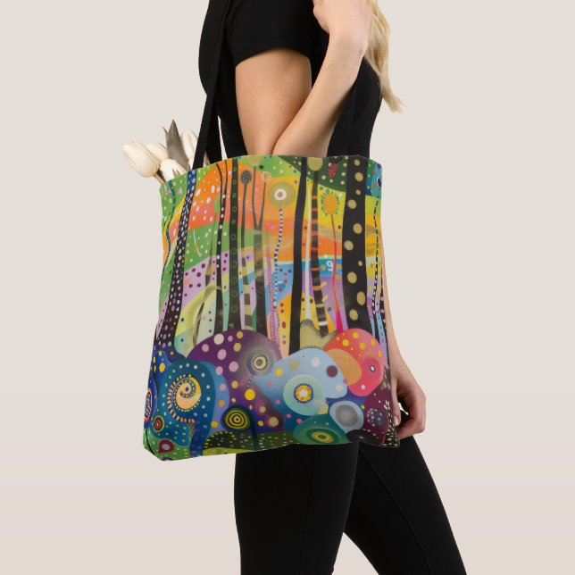 Bolsa Tote 70s 60s Psychedelic Hippy Retro Hip (Close Up)