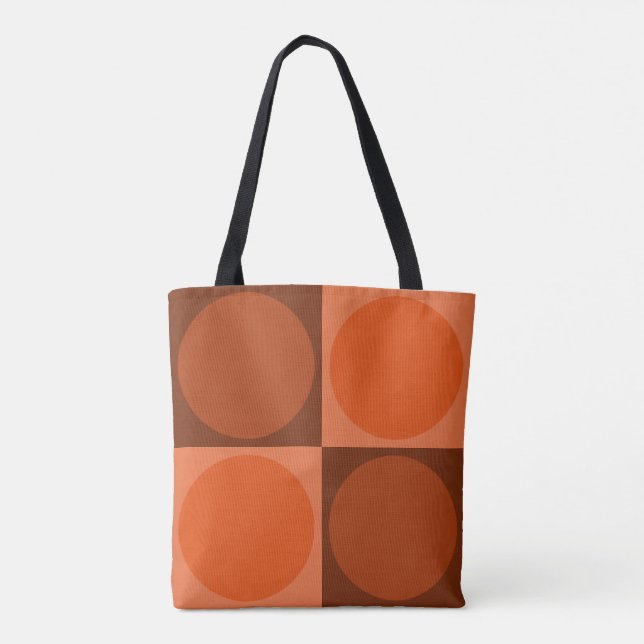 Bolsa Tote 70s Checks and Circles Flame Orange (Verso)