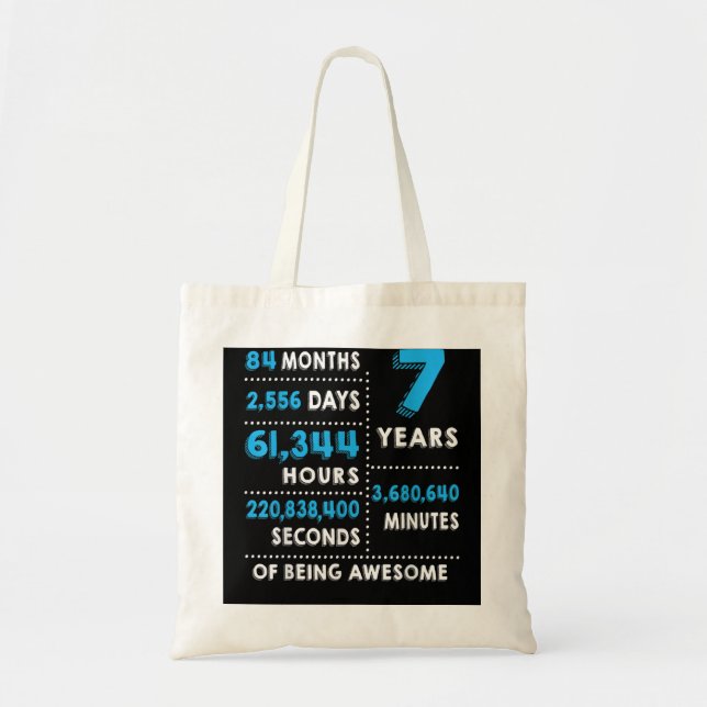Bolsa Tote 7 Birthday, Presente De 7 Anos De Idade, Ser Um Te (Frente)